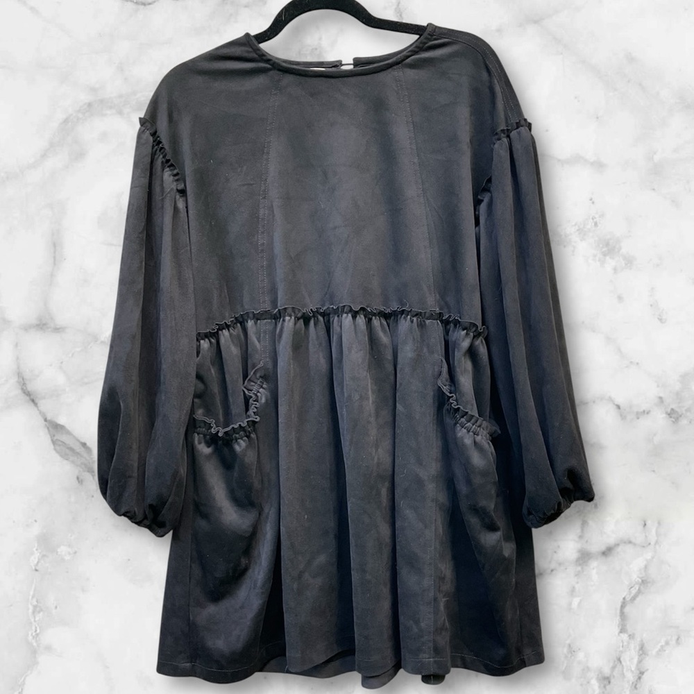 Chelsea & Violet Suede-look Babydoll Dress
